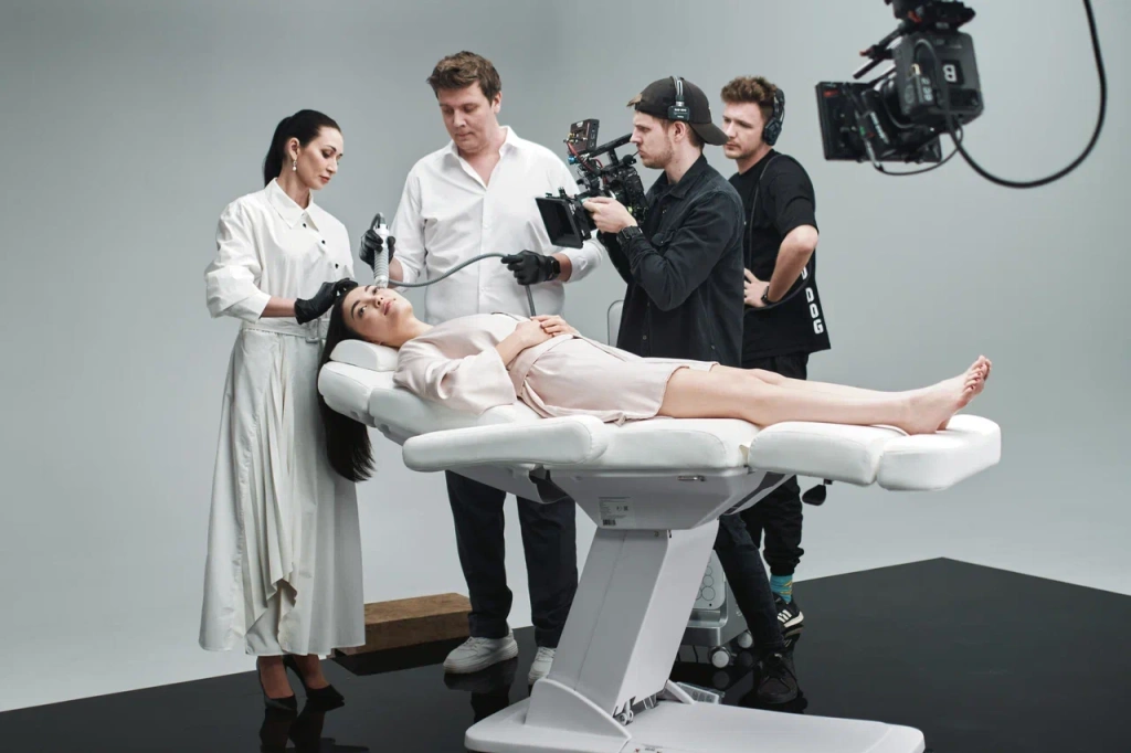 Аркатова Е.А. и Емашов А.И. на съемках проекта "Протоколы Vivace"